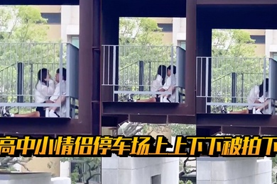 高中小情侣停车场上上下下被拍下