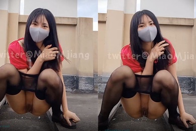 素人妹子在停车场露逼拍下视频