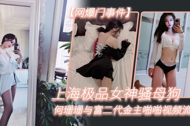 网爆门事件上海极品女神骚母狗何珊珊与富二代金主啪啪视频流出