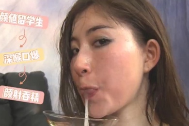 颜值留学生口爆吞精