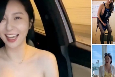 韩国美女主播车上酒店饭店露出视频集锦