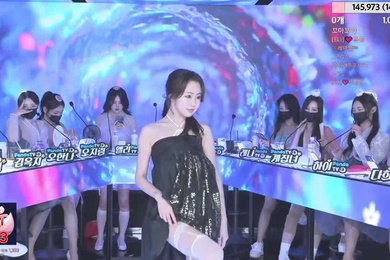 韩国BJ女团脱衣热舞秀2月26日韩服透视装下段